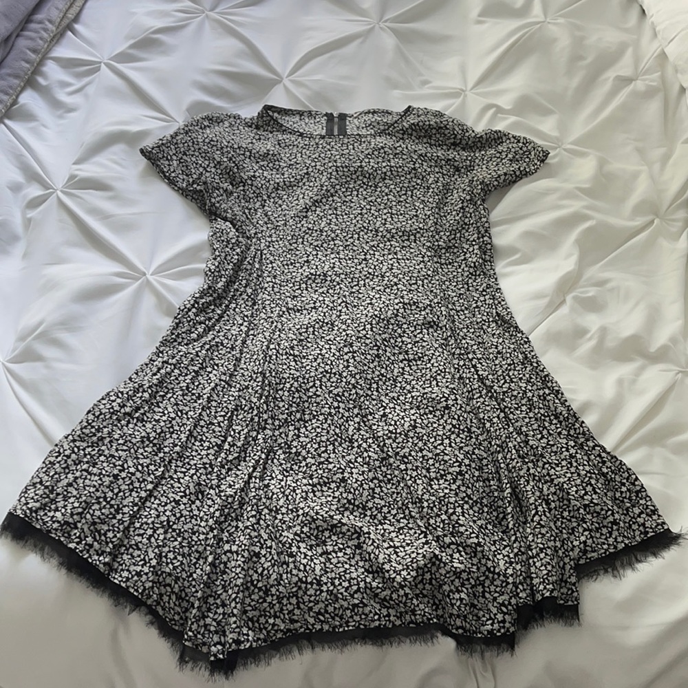 Black and cream floral sundress